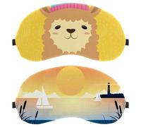 Sunset River Lighthouse Lot de 2 masques pour les yeux, masque de sommeil pour les yeux pour dormeur latéral, masque de nuit zéro pression oculaire, couverture de sommeil réglable, bloque complètement