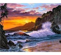 Sunset Sea Hill Puzzle 1200 Pièces pour Adultes, Puzzle Impossible, Puzzles Classique pour Adulte, Puzzles Coloré Jeu de Famille et Team Building