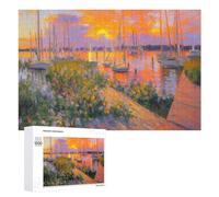 Sunset Serenity Dockside Reflections, Puzzle pour Adultes, 1000 PCS, Édition Illustrée, comme Projet Captivant pour Les W nds Tranquilles