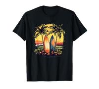 Sunset Surfboards Palmiers Ocean Paradise T-Shirt