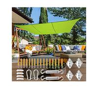 Sunshade Cover Sail Sun Shade Sail avec kit de Fixation, Rectangle Shade Sails Sunshade Canopy étanche 98% UV Block Polyester Screen Awnings for Outdoor Patio Garden Balcony Party,