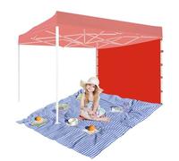 Sunshade Sidewall - Four Corner 4X Side Outdoor Tarpaulin Cover Instant Folding Canopy Sunwall UV Protection Tent Shade Awning for Yard Beach Patio Garden Deck Poolside Outdoor