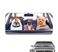 Sunshades de pare-brise automobiles, couverture de motif de chien, film de soleil en isolation à la chaleur, crème solaire protectrice de la ventouse pour VR, camions, véhicules, parking, temps chaud,