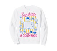 Sunshine and A Good Book Summer Reading Beach Reads Bookworm Sweatshirt