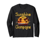 Sunshine and Champagne Abreuvoir à Champagne en Palmier d'été Manche Longue