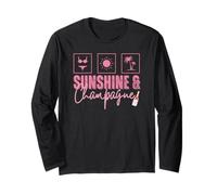 Sunshine and Champagne Cute Funny Summer Day Drinking Manche Longue