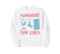 Sunshine and Tan Lines Summer Beach Vacation Swimwear Bikini Sweatshirt