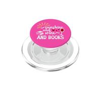 Sunshine and Wine & Books,I Drink Wine Read Books Wine Theme PopSockets PopGrip pour MagSafe