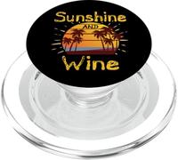 Sunshine and Wine Buveur de vin Tropical d'été Palmiers PopSockets PopGrip pour MagSafe