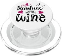 Sunshine and Wine Womens Funny Wine & Sunshine Wine Drinking PopSockets PopGrip pour MagSafe