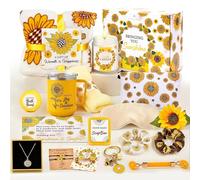 Sunshine Box Lot de 18 paniers cadeaux pour femme - Cadeau d'anniversaire unique pour femme, meilleure amie ou sœur - Panier d'amitié avec boîte Sunshine Box