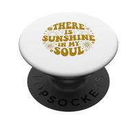 Sunshine in My Soul Retro Positive Vibes PopSockets PopGrip Adhésif