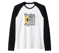 Sunshine Mixed with A Little Hurricane, Cadeau Amusant Tournesol Manche Raglan