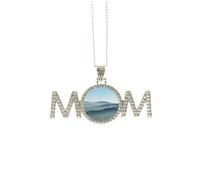 Sunshine Mountains Fog Nature Cadeau de fête des Mères pour Maman Nana Grandma Collier Anniversaire Bijoux, M