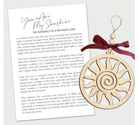 Sunshine Ornament - Carte d'histoire « You are My Sunshine Story » - Motif en spirale de soleil en bois - Symbole de joie, de chaleur et d'amour maternel - Souvenir sincère célébrant la lumière des
