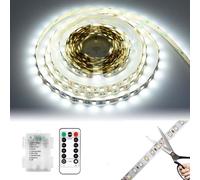 Sunshine smile Bande LED à piles,Ruban Led,Led Chambre,LED Strip Streifen,Bande lumineuse LED à piles,peut être coupée pour rétroéclairage TV, chambre à coucher, armoire, décoration de fête