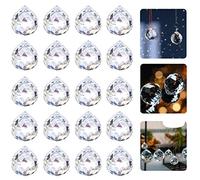 Sunshine smile Boule de Prisme, Boule en Verre Clair Pendentif, Cristal Feng Shui en Prisme, Attrape-Soleil Arc-en-Ciel (A)