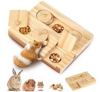 Sunshine smile Jouets pour Hamster en Bois, Jouets à Mâcher pour Hamster, Jouet à Mâcher pour Lapins, Hamster Jouet de Recherche de Nourriture, Jouet en Bois de Recherche de Nourriture pour Hamster