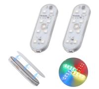 Sunshine smile Lot de 2 éclairages intérieur LED pour voiture, RVB, lumière d'ambiance multicolore, rechargeables par USB