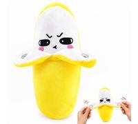 Sunshine smile Peluche interactive musicale avec capteur tactile, jouet sonore de piano, peluche pédagogique, peluche douce pour cadeau d'anniversaire, fête et décoration de chambre, banane