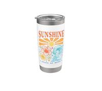 Sunshine State Of Mind Cool Beachy Vintage Retro Vibes Gobelet isotherme en acier inoxydable double paroi