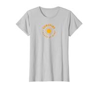 Sunshine State of Mind : Retro Sun Positive Vibes T-Shirt, Femme, Argent, XS