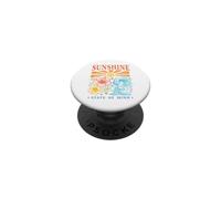 Sunshine State of Mind Tropical Hibiscus Wave Design Beach PopSockets PopGrip Adhésif