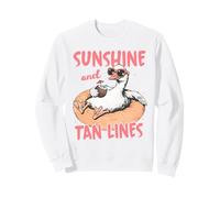 Sunshine Tan Lines Relaxing Duck Summer Beach Sweatshirt