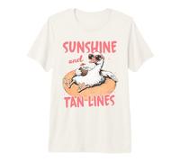 Sunshine Tan Lines Relaxing Duck Summer Beach T-Shirt Haut de Gamme