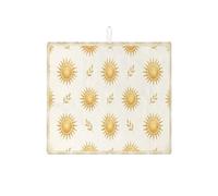 Sunshine Tapis de séchage à vaisselle pour comptoir de cuisine, tapis d'égouttoir absorbant le soleil, tapis de séchage vintage d'été en microfibre pour décoration d'intérieur, 40,6 x 45,7 cm