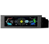 Sunshine-tipway Contrôle du ventilateur à écran tactile à 5 canaux, contrôle de la température par ordinateur, contrôle automatique de la vitesse, panneau frontal LCD du ventilateur par ordinateur