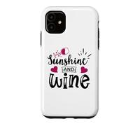 Sunshine & Wine Book Club Merch,Read Between The Wines Women Coque pour iPhone 11