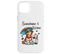Sunshine & Wine Dog Mom Wine Lover Drinking Summer Beach Coque pour iPhone 14 Plus
