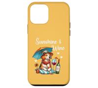 Sunshine Wine Dog Mom Wine Lover Drinking Summer Vibes Beach Coque pour iPhone 12 Mini