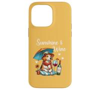 Sunshine Wine Dog Mom Wine Lover Drinking Summer Vibes Beach Coque pour iPhone 14 Pro Max