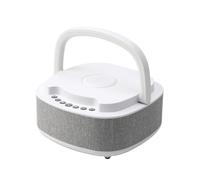 SunshineFace Radio-réveil numérique avec chargeur sans fil, haut-parleur Bluetooth, radio FM, bruit blanc et lumière ambiante LED, lampe de nuit multifonctionnelle, réveil pour chambre à coucher