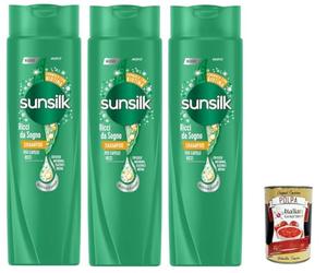 Sunsilk Dream Curl Lot de 3 shampooings pour cheveux bouclés définis et élastiques 250 ml + Polpa italien Gourmet 400 g