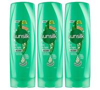Sunsilk Traum Locken Après-shampoing pour cheveux bouclés à l'huile de macadamia, élastine et biotine, boucles définies et élastiques, 3 flacons de 350 ml
