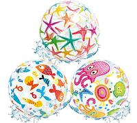 SUNSK Balles de Plage Gonflables Balles de Sport Beach Ball Gonflable Ballon de Plage Enfant pour Jouets Gonflables de Fête de Piscine et Plage 3 Pièces