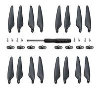 SUNSKYLY 16 pièces d'hélice compatibles avec Hubsan Zino Pro Zino 2 H117S, Accessoires d'avion aérien à Quatre Axes, Drone à Distance CW CCW(Black)