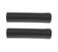 SunsoilGiant 2 Pièces Poignées de Guidon Vélo Poignées Vélo Poignées Bicyclette Poignées Guidon VTT Silicone Haute Densité Surface Douce Antidérapante avec Embouts, Noir, Unique