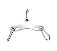 SunsoilGiant Adaptateur Plaque Double vers Simple pour Barre de Traction Liaison de Transition Accessoire pour Câble Mousquetons Sécurisés Acier Plein Installation, Argent
