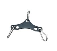 SunsoilGiant Adaptateur Plaque Double vers Simple pour Barre de Traction Liaison de Transition Accessoire pour Câble Mousquetons Sécurisés Acier Plein Installation, Noir