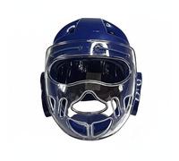 SunsoilGiant Casque de Protection pour Arts Martiaux Casque Karaté Protège-Joue Casque Mousse NBR PU Ajustable Adapté à Enfants Adultes Entraînement, Bleu, XS