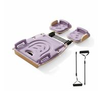 SunsoilGiant Entraîneur de Core Pliable Planche Pilates Réglable Plateau Résistance Roulettes Chêne Stable Surface Matelassée Adaptée à l'Entraînement Abdominaux Usage Résidentiel. , Violet , Standard