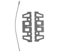 SunsoilGiant Support Croisé Réchaud Alcool Stand Brûleur Esprit Pare-Vent Porte-Casserole Acier Inoxydable Compatible Casseroles Bouilloires Cuisine de Plein Air, Support en Titane, 95,5 × 29 × 1 mm