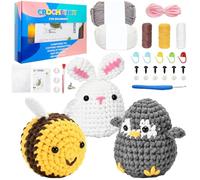 Sunsorld Kit Crochet, Crochet Kit pour Débutants pour Crocheter des Animaux, Kit Crochet Debutant Complet avec Une Analyse Vidéo Étape par Étape, Kits de Crochet pour Débutants Et Adultes