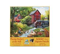 SunsOut 28751 - Wood: Playing hookey at the mill - 1000 pieces jigsaw puzzle