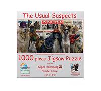 SUNSOUT INC - The Usual Suspects - Puzzle de 1000 pièces par l'artiste : Nigel Hemming - Taille finie 40,6 x 86,4 cm - MPN # 49008