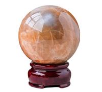 Sunstone Orange Moonstone Crystal Sphere,Polished Gemstone Ball for Decoration,Home Office Desk Decor, Feng Shui Ornament,60~65mm Gemstone Stone